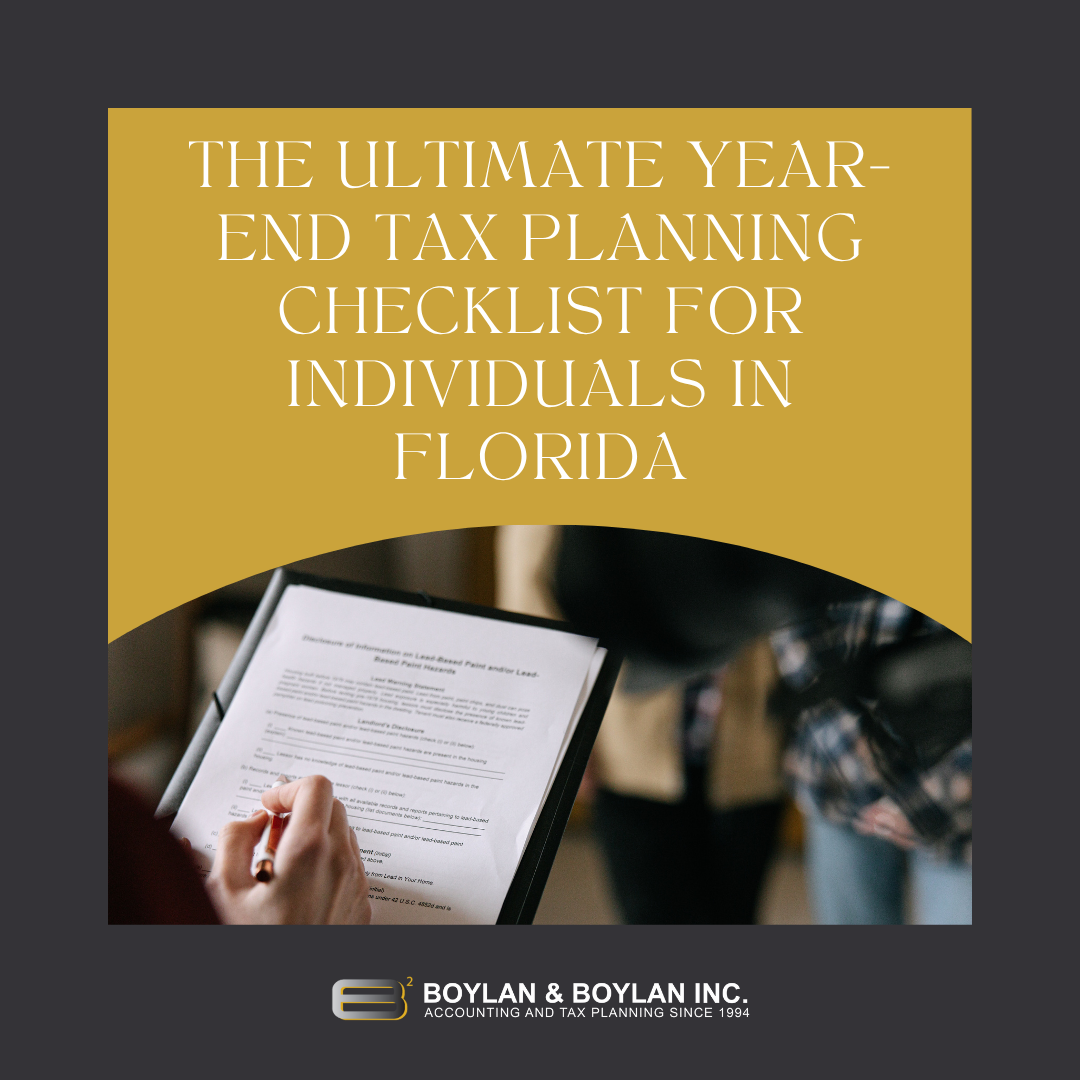 The Ultimate Year-End Tax Planning Checklist for Individuals in Florida